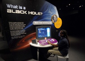 The new exhibition "Black Holes: Space Warps & Time Shifts" takes visitors on a journey to the heart of darkness. (Photo by Christine Pulliam)