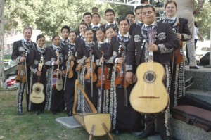 Mariachi Chula Vista, formed by student musicians at Chula Vista High School near San Diego, Calif., participates in mariachi festivals such as "Viva el Mariachi," held annually in Fresno, Calif. (Photo by Daniel Sheehy)