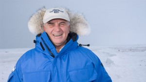 Don Moore in the Arctic, where he observed polar bears.