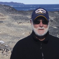 Wayne Clough at the Adelie penguin rookery