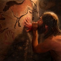 Illustration of cave paintings