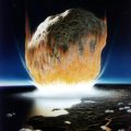Artist's rendering of asteroid impact