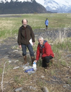 Unfortunately, plastic debris is ubiquitous, even in this remote spot. (Photo by Wayne Clough)