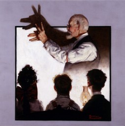 Norman Rockwell, "Shadow Artist," 1920, oil on canvas. Collection of George Lucas.