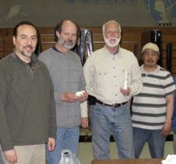 From left, John Pepper Henry, Aron Crowell, Wayne Clough and Virgil Soonagrook.