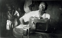 Lorenzo Dow Turner recording informants in Africa. (Photo courtesy Lorenzo Dow Turner Papers, Anacostia Community Museum Archives)