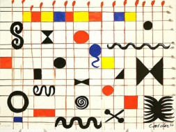 Grid with symbols, 1966, Alexander Calder