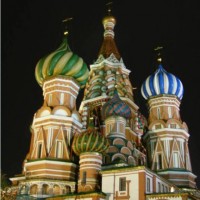 Moscow: St. Basil's at night