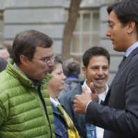 Curator Frank Goodyear and Nik Apostolides, associate director of the National Portrait Gallery