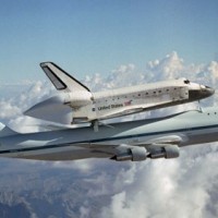 The Space Shuttle Discovery hitched a ride on NASA's modified Boeing 747 Shuttle Carrier Aircraft for the flight from the Dryden Flight Research Center in California, to Kennedy Space Center, Florida, on August 19, 2005. Discovery, the longest-serving and most flown of all the shuttles, will be welcomed into the Smithsonian’s National Air and Space Museum collection in similar fashion on April 19, 2012 at the Steven F. Udvar-Hazy Center, where it will go on permanent display. (Photo courtesy of NASA)