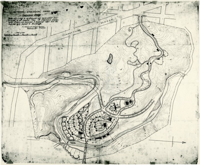 Preliminary Study for National Zoological Park, by Frederick Law Olmsted, 1822-1903,