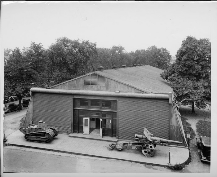 The Quonset hut behind the Castle that was the original Air and Space Museum. 