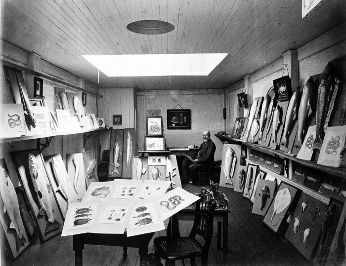 John H. Richards in his studio, 1870s