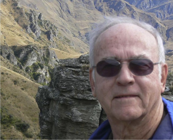 John Hockmeier in New Zealand at one of the locations seen in "The Lord of the Rings"  films. "Beautiful country and people!"
