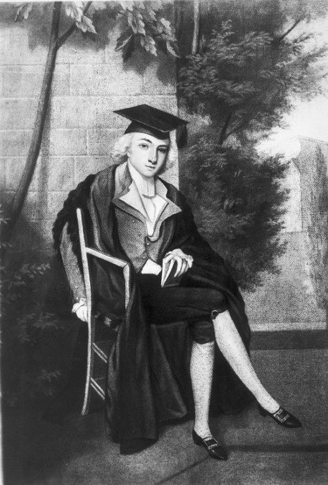 James Smithson 9in cap and gown at Oxford