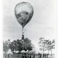 Image of Thaddeus Lowe's balloon test of the "Intrepid" at the battle of Fair Oaks, Virginia, during the Peninsular Campaign, May-August 1862.