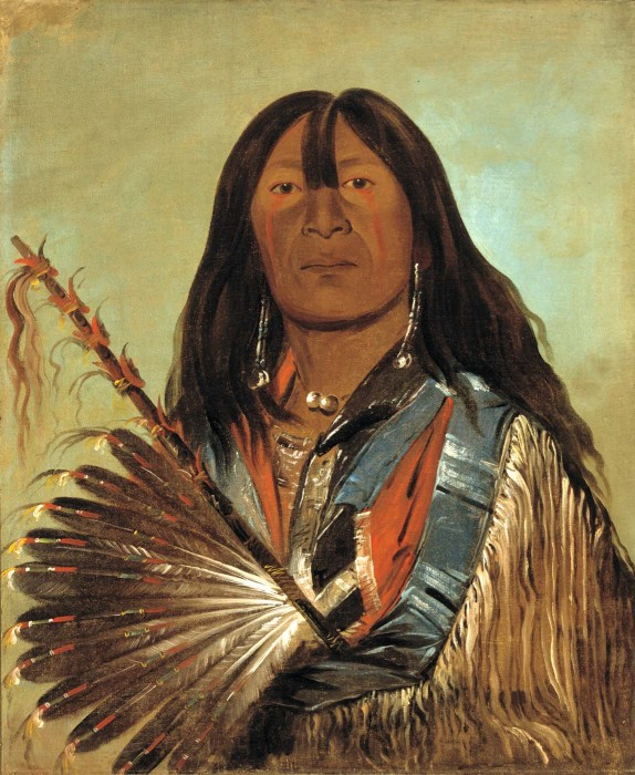 Shón-ka, The Dog, Chief of the Bad Arrow Points Band, 1832 Western Sioux/Lakota. George Catlin.