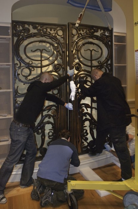 Paley Gates being reinstalled at the Renwick Gallery