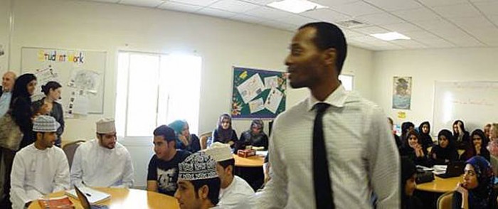 From the American Spaces program: A classroom in the American Corner at the Muscat College of Business and Science in Muscat, Oman. (Photo courtesy of Liz Tunick)