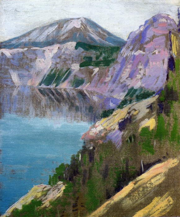 "Crater Lake" by Arthur Wesley Dow, 1919. Licensed under Public domain via Wikimedia Commons 