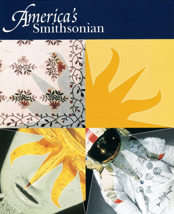 "America's Smithsonian" exhibition logo for the traveling exhibit that commemorated the Sesquicentennial of the Smithsonian Institution. (Creator unknown, ca. 1996)