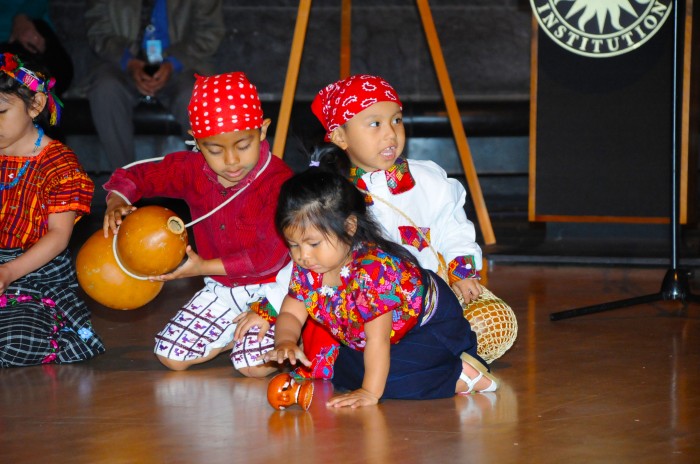 Children playing at a Hispanic Heritage Month event. (Photo by Molly Stephey)