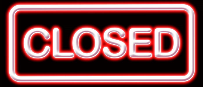 Neon closed sign