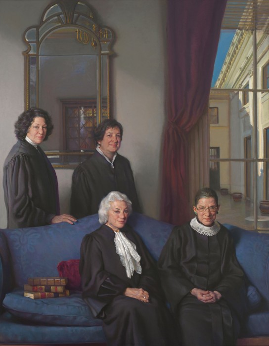 The Four Justices by Nelson Shanks; 2012; Ian and Annette Cumming Collection, on loan to the Smithsonian’s National Portrait Gallery.