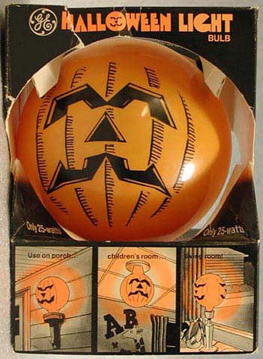 Halloween light bulb in its original packaging.