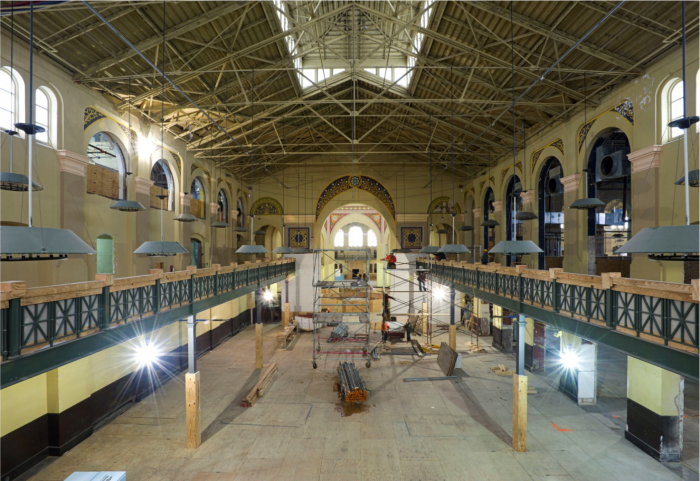 The renovations to the Arts & Industries Building are helping restore the space so visitors can see the “bare bones” of the historic structure. (Photo by Chris  Lethbridge)