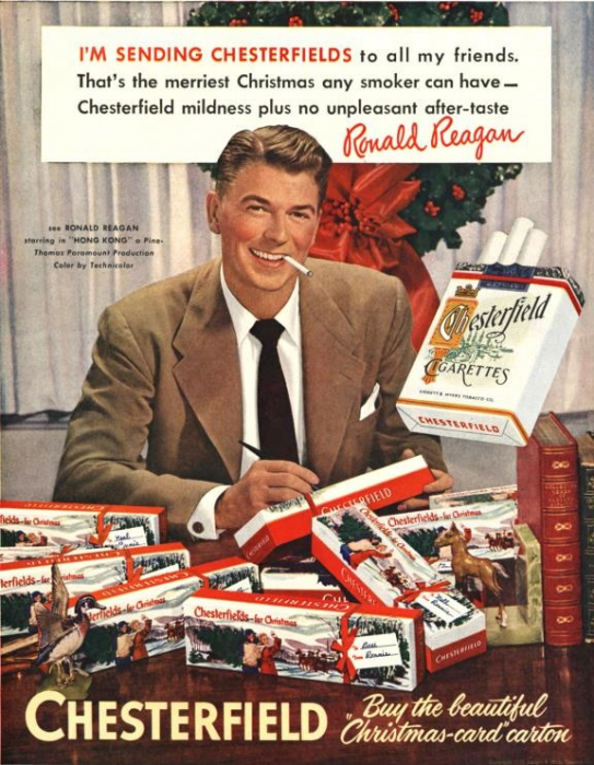 Chesterfield ad with Ronald Reagan