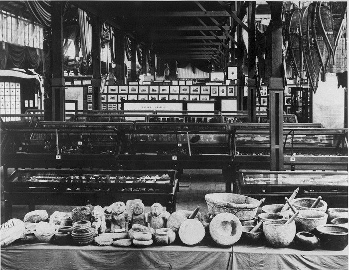 Historic photo of anthropological artifacts