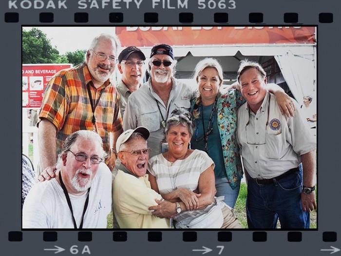 Back row, from left, Eric Long, John Jones, Dane Penland, Laurie Minor-Penland, Richard Strauss. Front row, Hugh Talman, Dick Hofmeister, Mary Ellen McCaffrey. (Photo taken at the 2013 Smithsonian Staff Picnic by Eric Long)