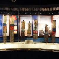 Case containing pipes and pipe bags at National Museum of the American Indian