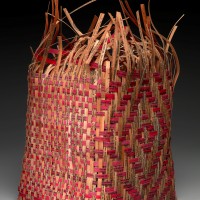 Shan Goshorn (Eastern Band of Cherokee, b. 1957), Pieced Treaty: Spider’s Web Treaty Basket, 2007, Tulsa, Oklahoma Paper, paint (Photo by Ernest Amoroso)