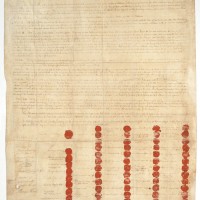 The Treaty of Canandaigua, 1794 Parchment, ink, resin and wafer seals, ribbon. National Archives, Washington, D.C.