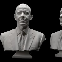 presidential portrait created using 3-D technology. The prints and the 3-D data are now part of the collection of the National Portrait Gallery.