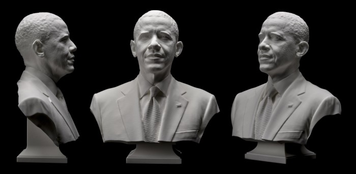 presidential portrait created using 3-D technology. The prints and the 3-D data are now part of the collection of the National Portrait Gallery.