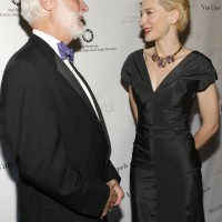 Secretary Clough with actress Cate Blanchett at the opening of Set in Style: The Jewelry of Van Cleef and Arpels at Cooper Hewitt, the Smithsonian Design Museum.