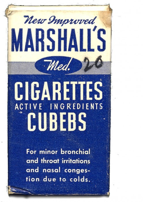 Marshall's Medicated Cigarettes