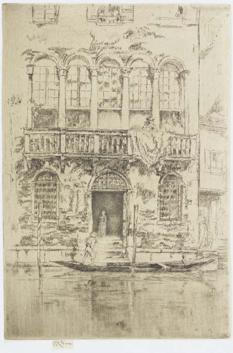 "The Balcony" by James McNeill Whistler (1834 - 1903), etching on paper 1879 - 1880. Gift of Charles Lang Freer.
