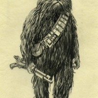 Concept art of Chewbacca from Star Wars™: A New Hope. TM &©2014 Lucasfilm Ltd. All Rights Reserved. Used under authorization