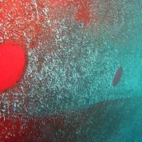 The clean circle on the ship's hull designates where the researchers have collected samples of the biofilms. (Photo by Ian Davidson)