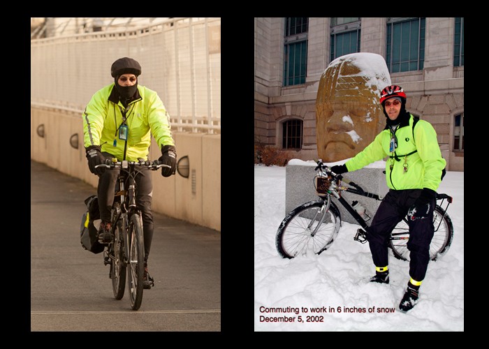 Neither rain nor snow nor heat nor gloom of night...(Photos by left, John Steiner and right, Eli Meir Kaplan)