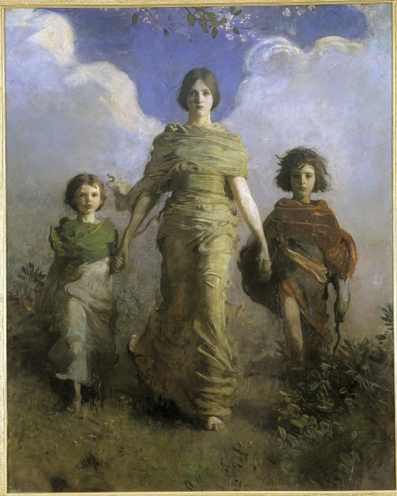 "A Virgin" by Abbott Handerson Thayer, 1849-1921. Oil on canvas. Gift of Charles Lang Freer, Freer and Sackler Galleries.