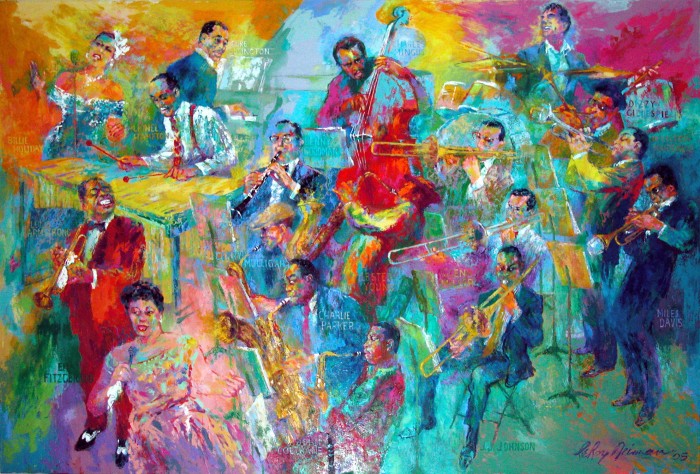 Big Band by LeRoy Neiman, 2004. Courtesy LeRoy Neiman Foundation.