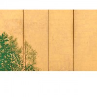 Trees. By the artist of the “Inen” seal; Japan, Edo period, mid-17th century; Pair of screens (six panel); ink, color and gold on paper; H x W: 154 x 357.8 cm (60 5/8 x 140 7/8 in); Purchase, F1962.30-31; Freer Gallery of Art, Smithsonian