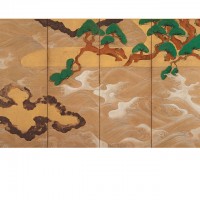 Waves at Matsushima (Matsushima-zu). Tawaraya Sōtatsu; Japan, Edo period, 17th century; Pair of screens (six panel); ink, color, gold, and silver on paper; H x W: 166 x 369.9 cm (65 3/8 x 145 5/8 in); Gift of Charles Lang Freer, F1906.231-232; Freer Gallery of Art, Smithsonian