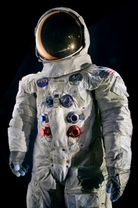 This spacesuit was worn by astronaut Neil Armstrong, Commander of the Apollo 11 mission, which landed the first man on the Moon on July 20, 1969.