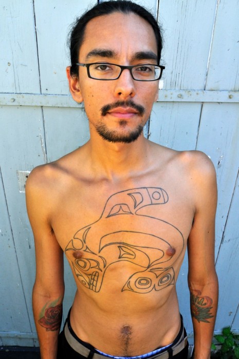 Tlingit tattoo artist Nahaan is on a mission to revive the family and clan crest tattoos of his ancestors. (Photo copyright Lars Krutak)